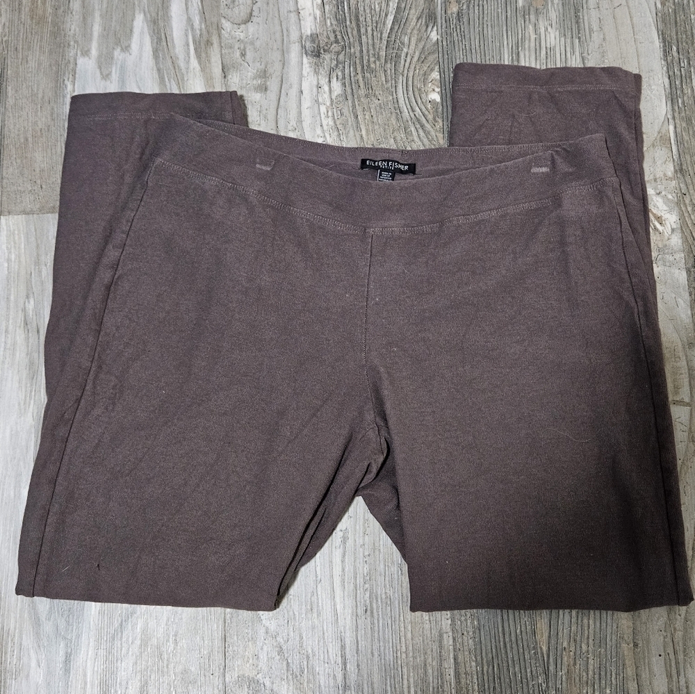 Eileen Fisher knit straight leg cropped pants size petite medium